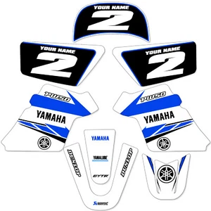 YAMAHA PW 50 PW50 GRAPHICS KIT DECALS DECO Fits Years 1990 - 2018 White - Picture 1 of 2