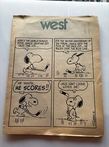 1970 LA Times West Magazine – Charles Schulz Snoopy Hockey Cover – See’s Ad - Bild 1 von 15