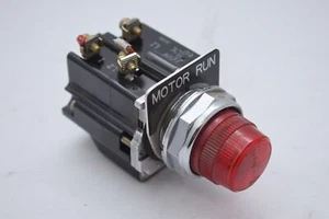 Eaton Cutler Hammer 10250T Illuminated Red Pushbutton Switch 120V Contactor Moto - Picture 1 of 4