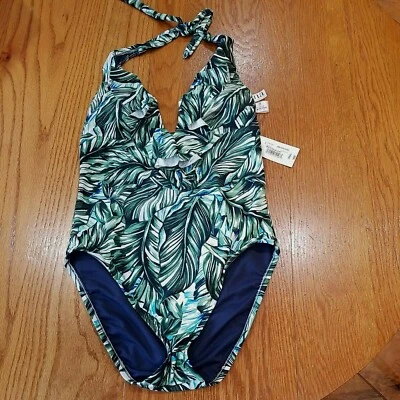 a.n.a. Traje de baño floral verde de una pieza multicolor pequeño precio de venta sugerido por el fabricante 89 USD nuevo con etiquetas Foto 1 de 4