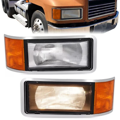 Halogen Headlight Headlamp For Mack CH600 CH612 CH613 CL600 CL700 1990-2006 2007 - Imagem 1 de 4