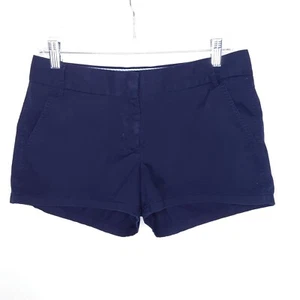 J.Crew Chino Shorts Broken-in Navy Blue 100% Cotton Size 6 - Picture 1 of 4