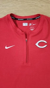 Nike Henley Windshirt Mens XL Team Issued Performance 1/2 Zip Check Swoosh Red - Picture 1 of 13