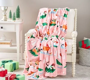 Kringle Express Oversized Nostalgic Printed Throw - Picture 1 of 1