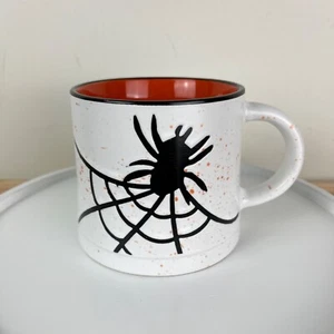 Global Design Connections Spider Web Halloween Coffee Mug Black Orange - Picture 1 of 6
