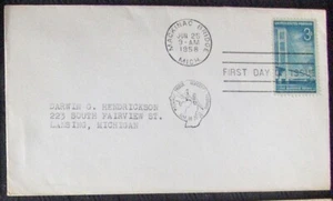 US FDC 3¢ SC #1109 MACKINAC BRIDGE DEDICATION FESTIVAL 1958 - Picture 1 of 1