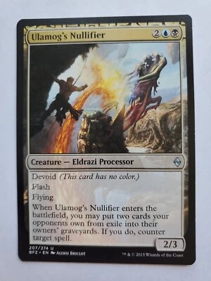 MTG Magic The Gathering Card Ulamog's Nullifier Creature Eldrazi Processor 2015 - Image 1 of 2