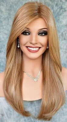 PELUCA LARGA RUBIA RESALTADA TERCIOPELO CREMA DISEÑADOR SUAVE FLUIDO ESTILO LARGO Foto 1 de 4