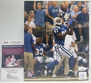 Reggie Wayne Signed 8x10 Photo File Indianapolis Colts Autographed JSA COA