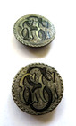 Love Tokens Matched Pair Of Cufflinks 1862 Seated Liberty Half Dollar W/ Enamel