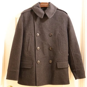 READ Ralph Lauren Black Label charcoal wool angora pea coat US 6 / M - Picture 1 of 9