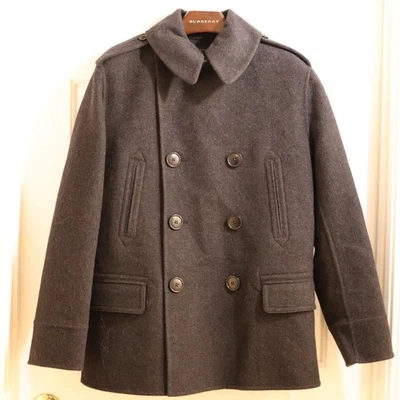READ Ralph Lauren Black Label charcoal wool angora pea coat US 6 / M - Image 1 of 4