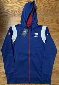 ¡NUEVO CON ETIQUETAS! Sudadera con capucha para hombre Nike Therma-Fit New York Giants cierre lateral cremallera completa M $95 - Imagen 1 de 10