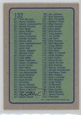 1990-91 Topps Blank Front Checklist 1-132 #132 - Image 1 of 2