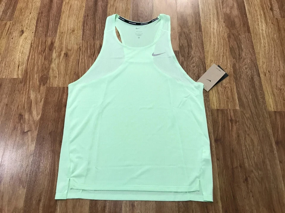 Nike Aeroswift Dri-FIT ADV "Green" Running Singlet Top FN4229-376 Men's Size L