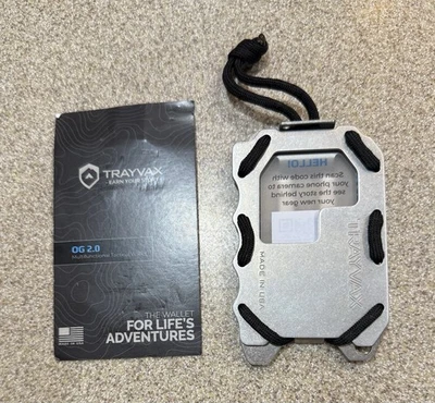 Cartera metálica táctica minimalista Trayvax Original 2.0 plateada OG 2.0 Foto 1 de 2