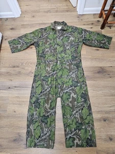 Vintage Mossy Oak Full Foliage Coveralls Medium *cropped* ** Read** romper - Picture 1 of 11
