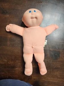 Vintage 1985 Cabbage Patch Kid Baby Doll 14" Bald Head Blue Eyes - Picture 1 of 9