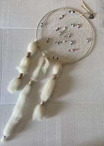 14" handmade dreamcatcher dream catcher beads wool - Picture 1 of 6