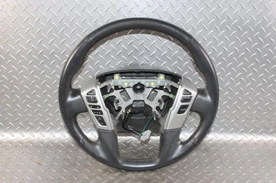16-18 Titan XD Black Leather Driver Column Steering Wheel W/ Controls OEM OE WTY Foto 1 de 4