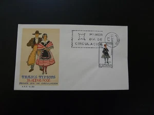 FDC Spain 1967 folklore textile traditional costume Badajoz - Picture 1 of 1