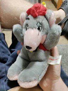 Peluche vintage 1992 Chuck E Cheese 10" peluche ratto showbiz Pizza Time - Foto 1 di 7