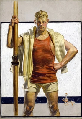 "Póster ilustrativo vintage de 1930 de J.C. Leyendecker - 24x36"" - nuevo" Foto 1 de 4