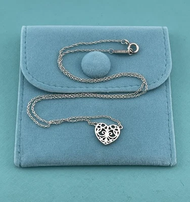 Tiffany & Co. Collar colgante de filigrana corazón encantado, collar Tiffany Enchant Foto 1 de 4