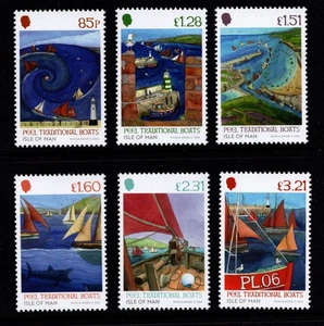 JUEGO DE 6 BARCOS TRADICIONALES PEEL ISLA OF MAN 2024 MNH - Imagen 1 de 1
