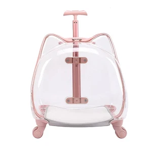 Neu Haustier Trolley Case Transparente Outdoor Katze Tasche Tragbare Hundetasche - Picture 1 of 9