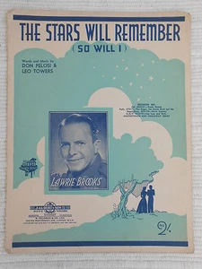 Sheet Music - The Stars Will Remember (So Will I) - Lawrie Brooks 1946  - Bild 1 von 1