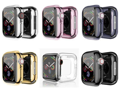 For Apple Watch Series 8 7 6 5 Case TPU iWatch Screen Protector 38/41/42/44/45mm