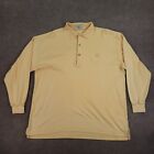Fairway & Greene Polo Shirt Men Large Yellow Long Sleeve Pima Cotton Golf