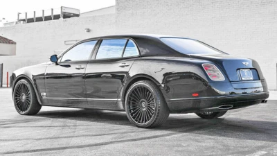 24” RF22 GLOSS BLACK WHEELS RIMS FOR ROLLS ROYCE GHOST 24x9 & 24X10 5x120 - Image 1 of 4