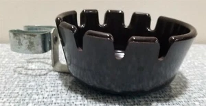 Vintage GIBSON Dark Brown Plastic CLIP ON MELAMINE ASHTRAY Made in USA - Picture 1 of 9