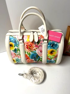 SASSY JONES Cartera Floral y Bandolera Bolso de Mano Hermosos Colores de Primavera Nuevo con Etiquetas - Imagen 1 de 8