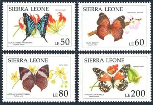 Sierra Leone 1399-1400-1401-1403, MNH. Michel 1653/1657. Butterflies 1991. - Picture 1 of 1