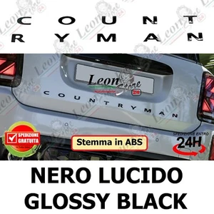 Logo Scritta Countryman Posteriore Nero Lucido per Mini in ABS Cooper ONE WORKS - Photo 1/10