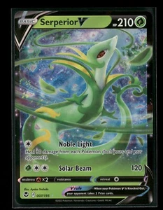 Serperior V 007/195 Silver Tempest HOLO Pokemon Card NM - Picture 1 of 2