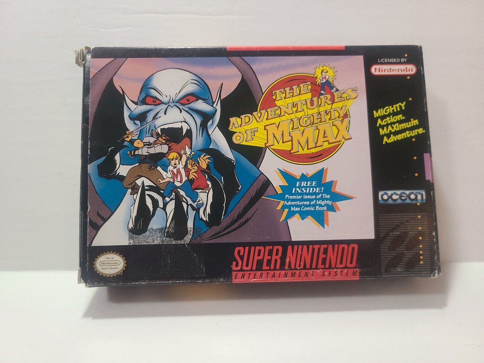 The Adventures Of Mighty Max (SNES, 1993) Game and Box Authentic Super Nintendo