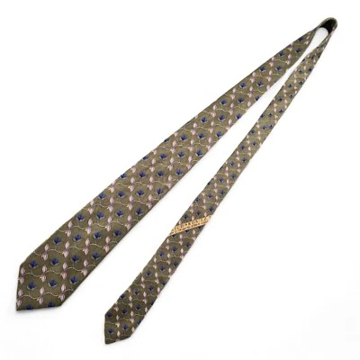 Corbata JZ Richards Nordstrom Estampado Floral Verde Seda 61" L - 3.75" W EE. UU. Foto 1 de 4