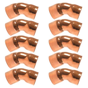 Appli Parts AP-C01245B10 1/2 45 Degree Elbow Short Turn Copper pipe fittings CxC - Picture 1 of 1