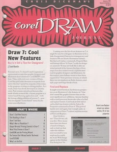 Chris Dickman's Corel Draw Journal enero 1997 Dibujo 7 - Nuevas Características Geniales (Jour - Imagen 1 de 1