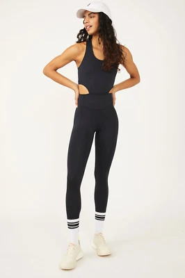 Mono de una pieza Free People FP Movement para mujer S negro Back It Up Workout Foto 1 de 4