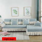 Plush Sectional Sofa Covers Lace Slipcover Anti Slip Couch Cover for L/U Shape