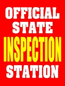 Offizielle staatliche Inspektionsstation | Einzelhandel Fenster Display Schild | 18" Breite x 24" Höhe - Bild 1 von 4