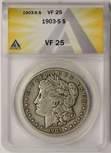 1903-S Morgan Dollar $1 VF 25 ANACS - Picture 1 of 4