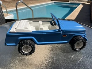 Tonka Jeepster w/ Hitch 1960s-1970s Vintage Blue Jeep Car - Picture 1 of 16
