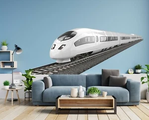 3D Eisenbahnzug H889 Auto Wallpaper Wandbild Poster Wandaufkleber Transport Hone - Picture 1 of 5