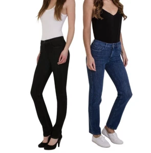 Womens M & S Straight Denim Jeans Magic Stretch Sculpt Lift Pants Marks - Picture 1 of 7